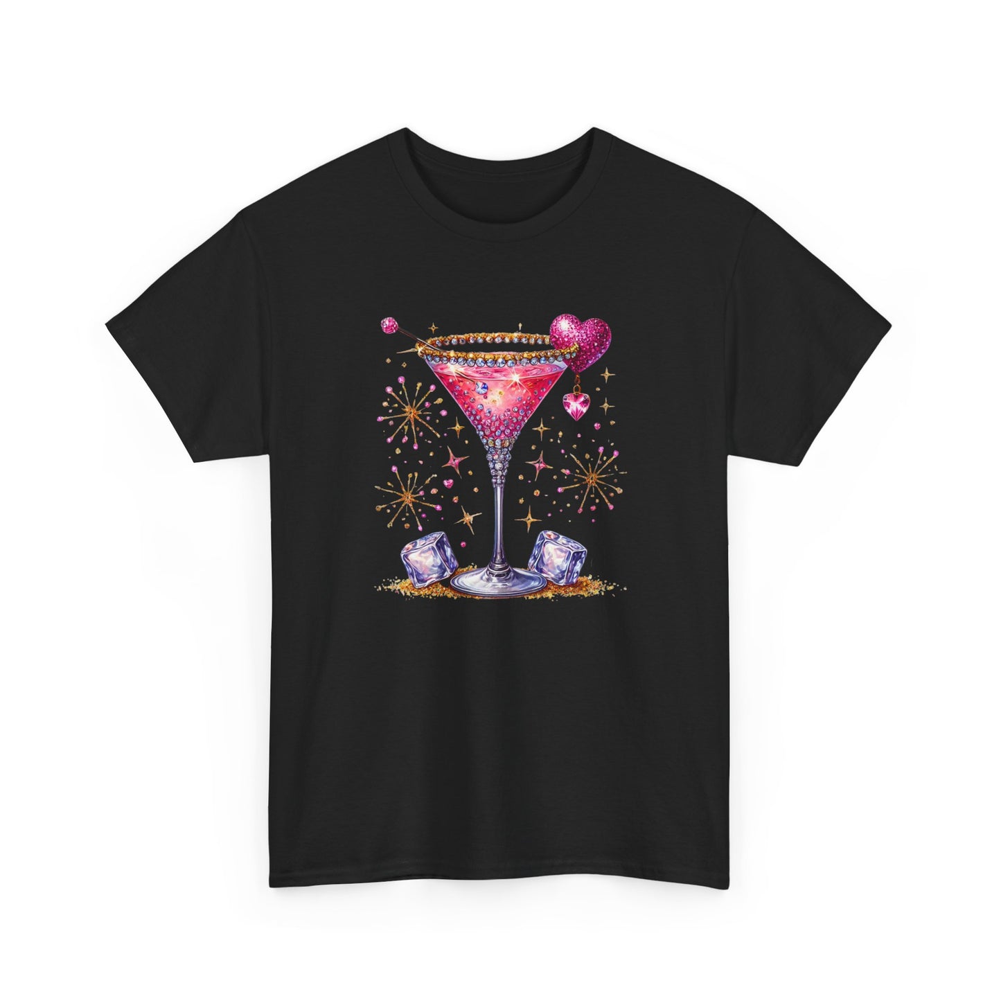 T-shirt unisexe en coton épais Martini Bling