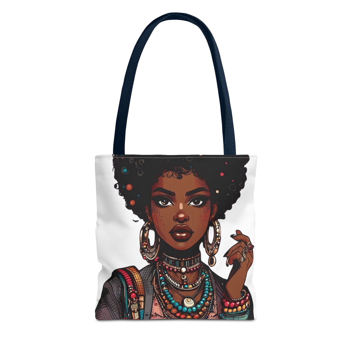 Boho Chic Tote Bag - Afrocentric Art Design, Perfect for Everyday Use & Gifts
