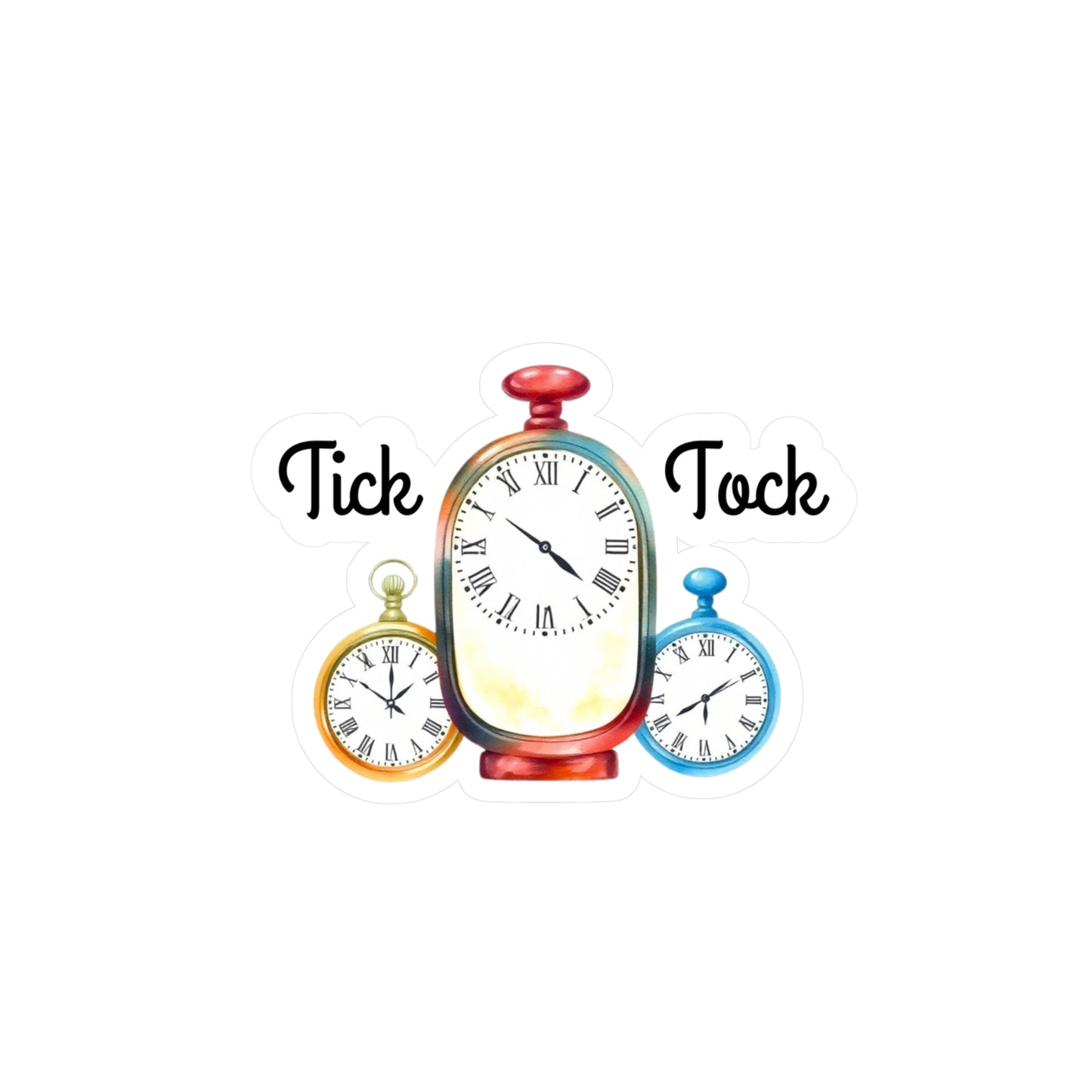 3 Clock set Vinyl Sticker