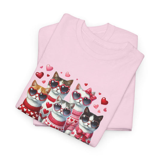 Cute Cats design Unisex Heavy Cotton Tee