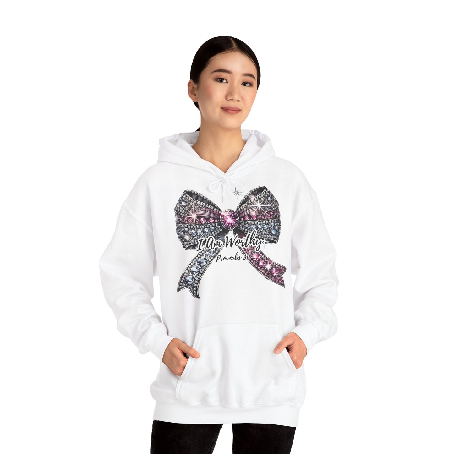 Coquette Bow Hoodie - Crystal Sparkle Design