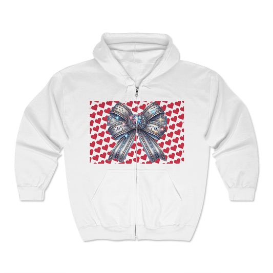 Bling Swarovski Crystal Coquette Bow Hoodie