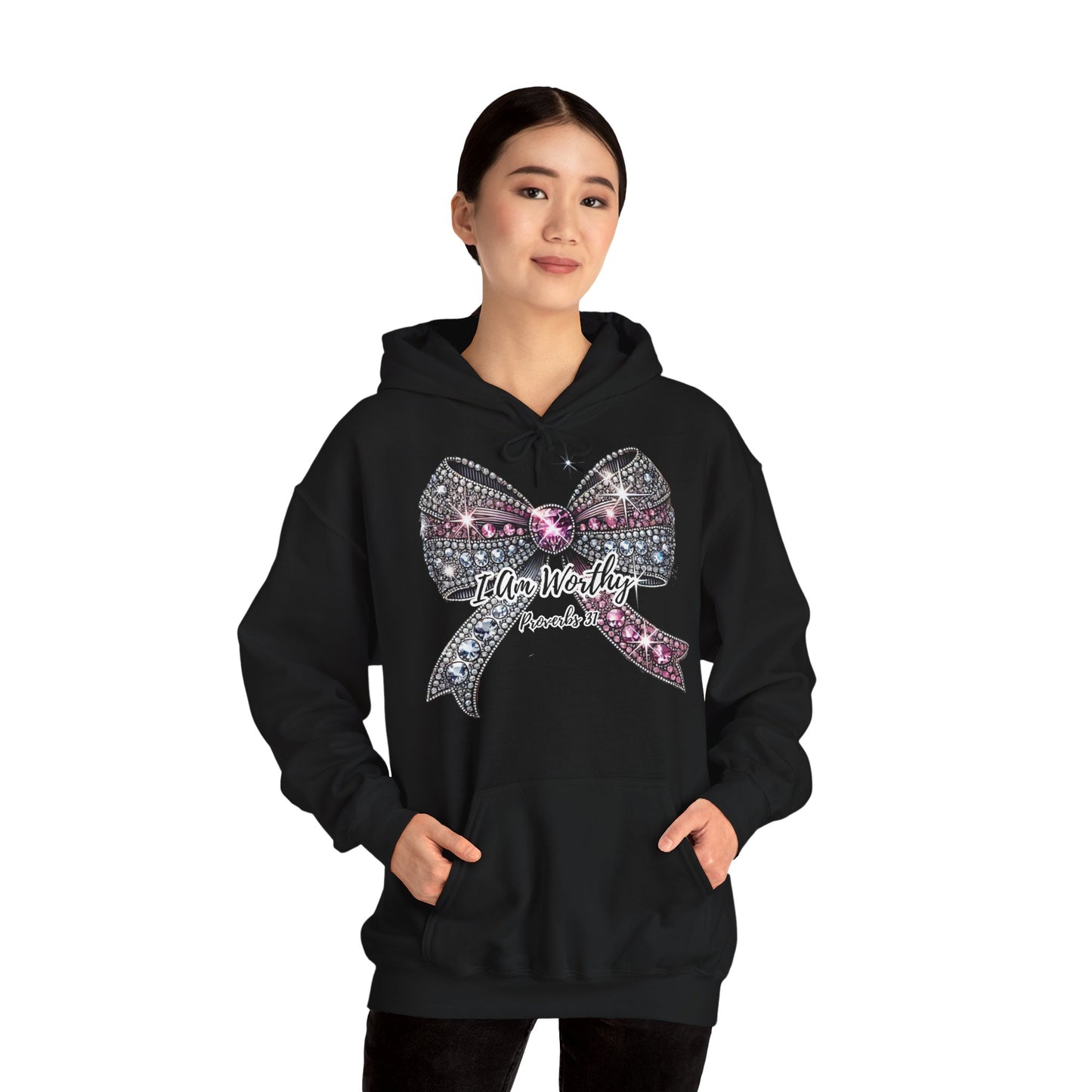 Coquette Bow Hoodie - Crystal Sparkle Design