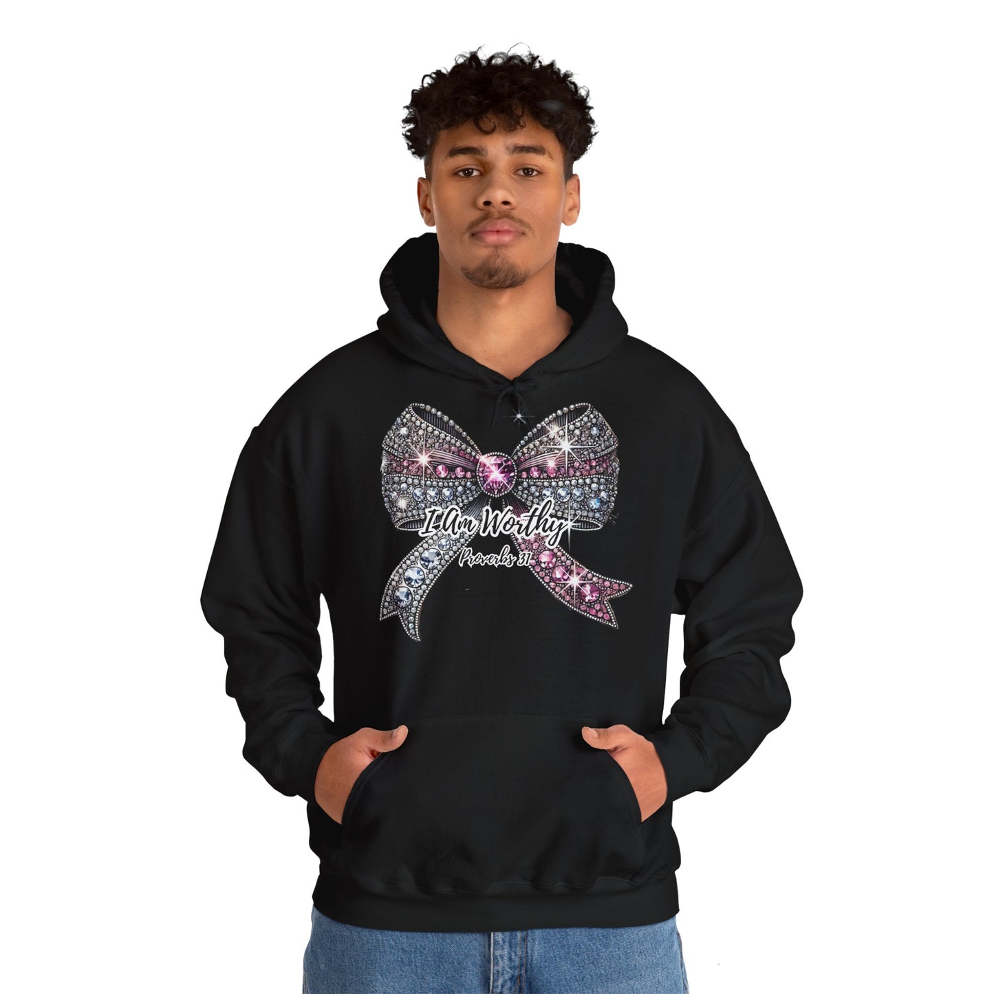 Coquette Bow Hoodie - Crystal Sparkle Design