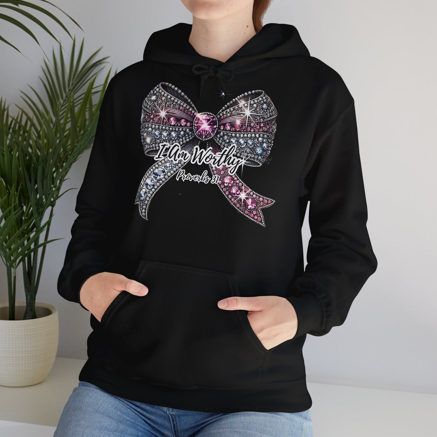 Coquette Bow Hoodie - Crystal Sparkle Design