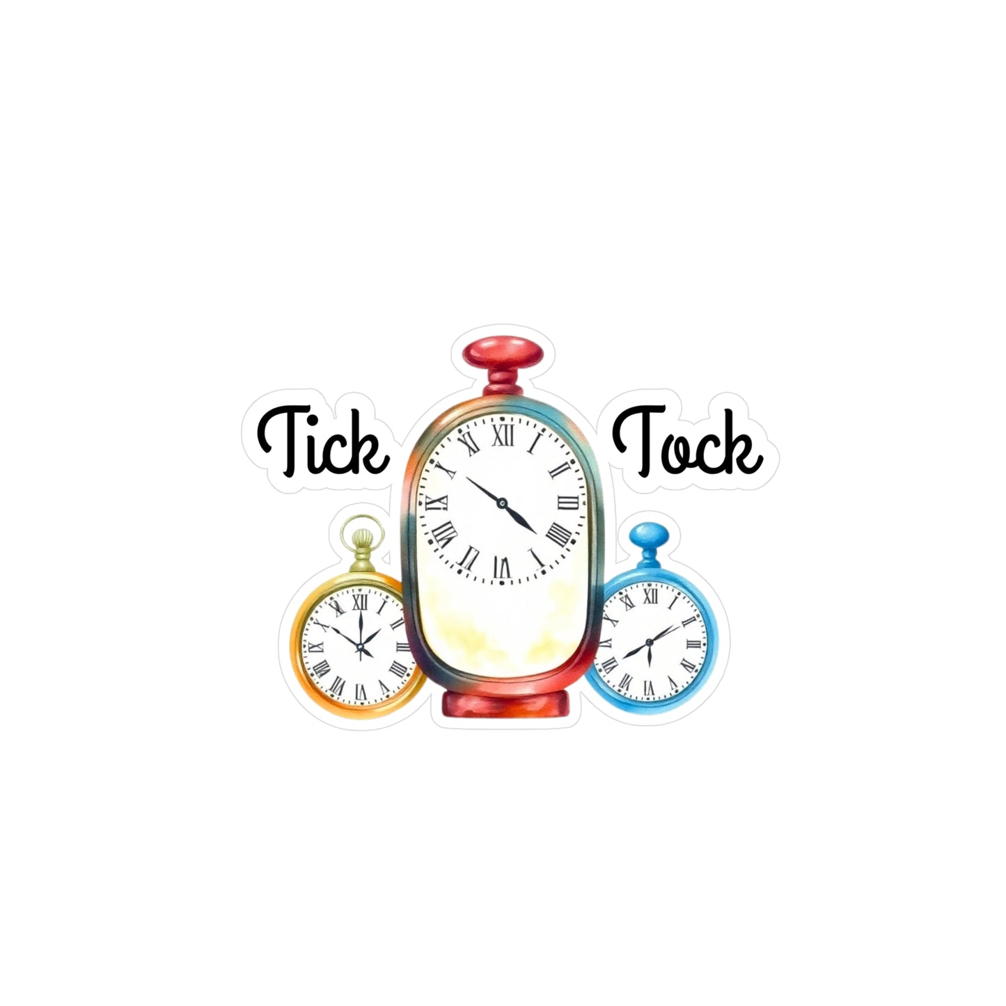 3 Clock set Vinyl Sticker