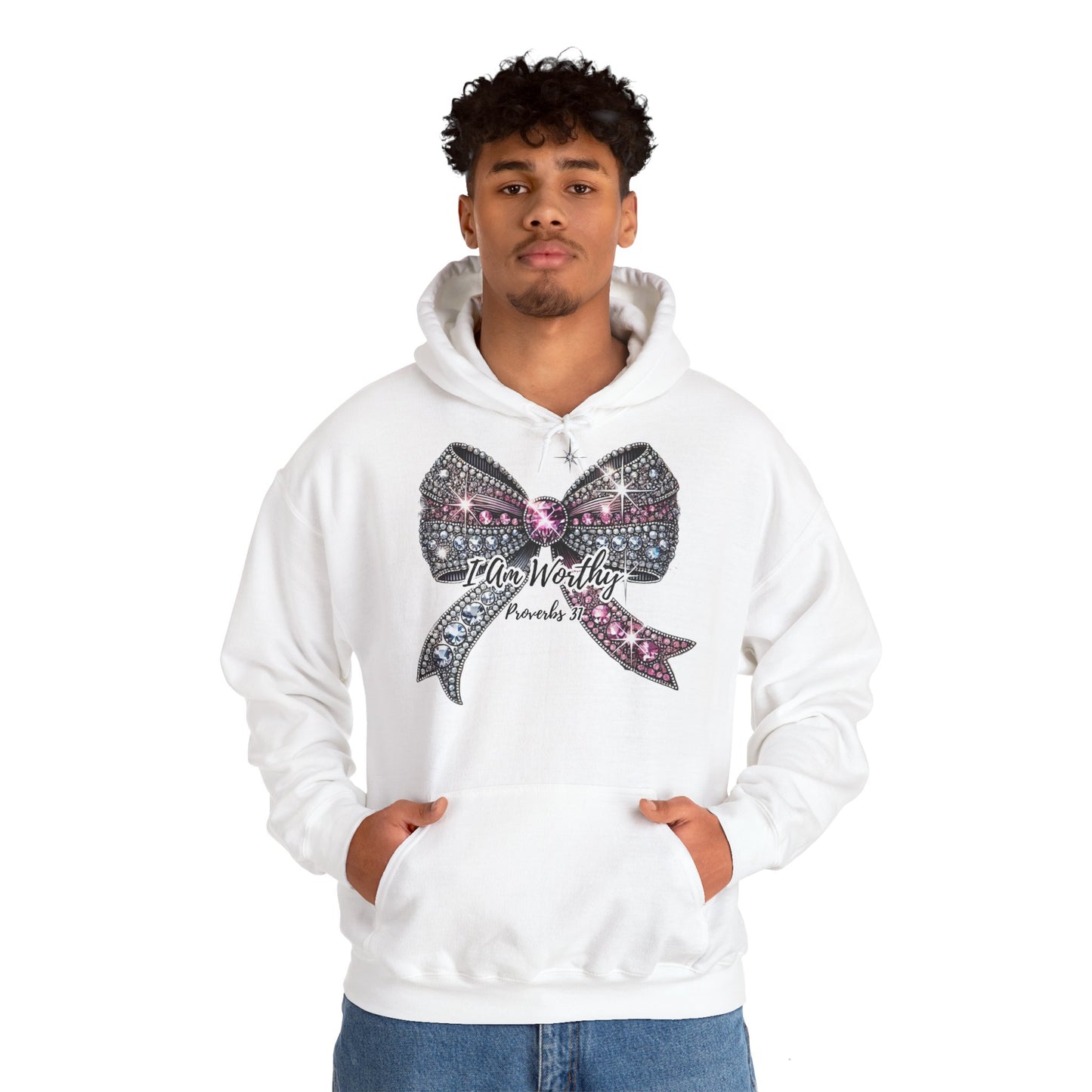 Coquette Bow Hoodie - Crystal Sparkle Design