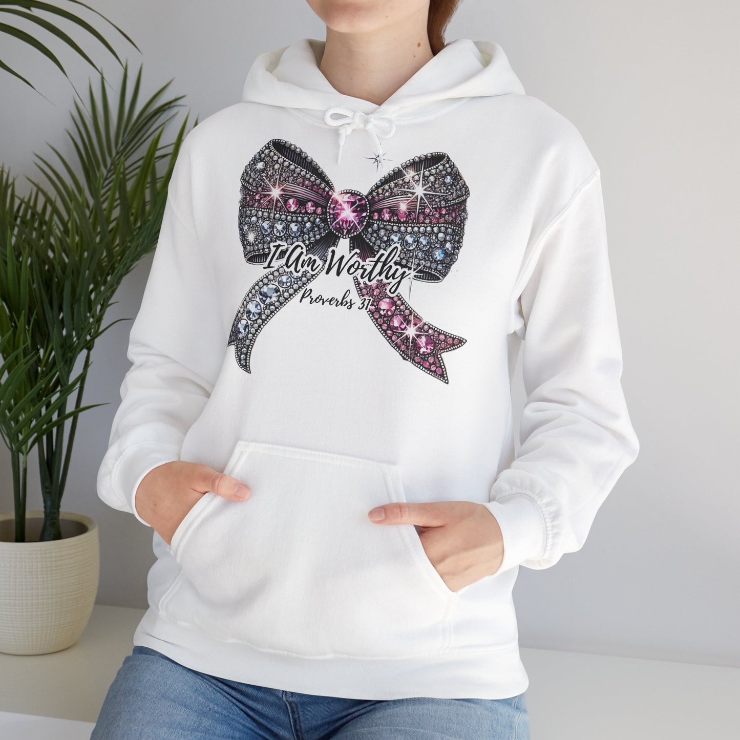 Coquette Bow Hoodie - Crystal Sparkle Design