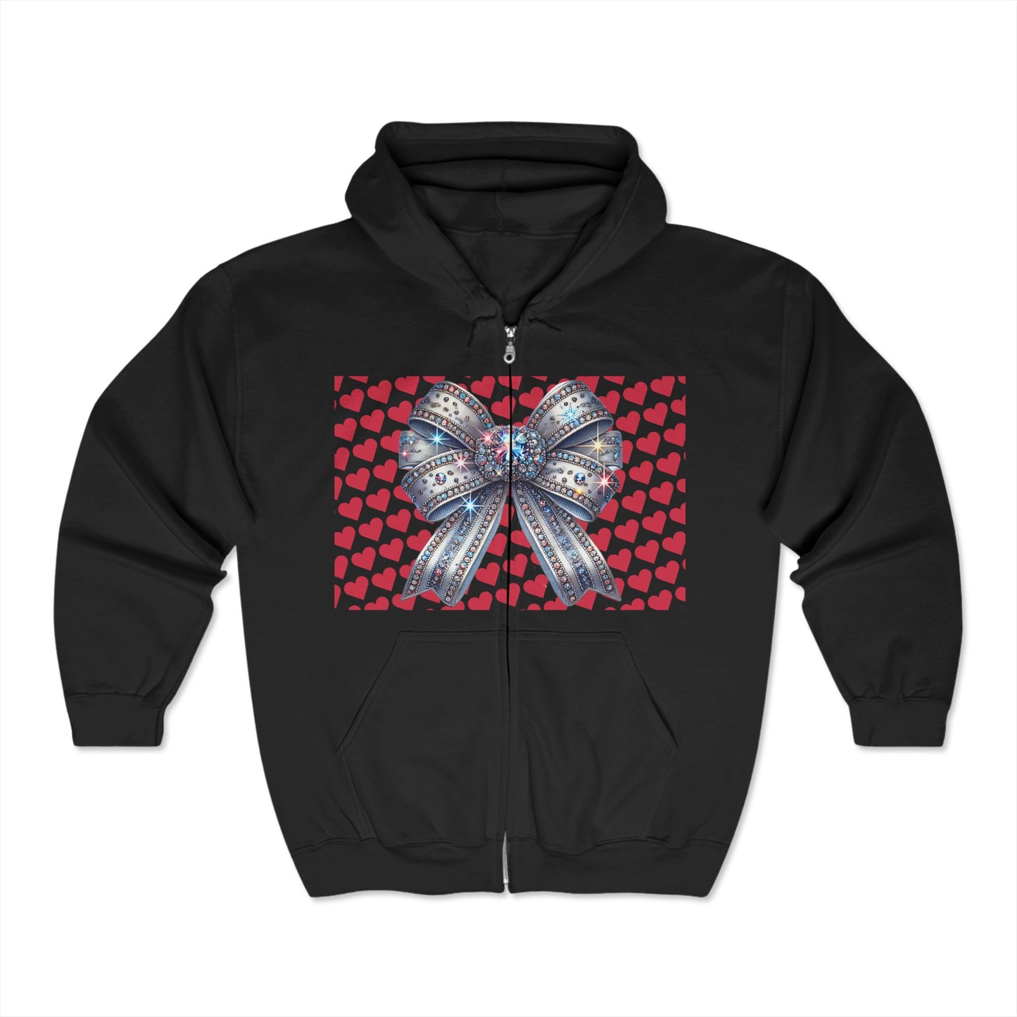 Bling Swarovski Crystal Coquette Bow Hoodie