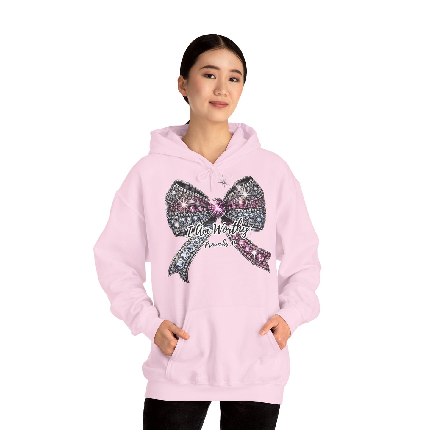 Coquette Bow Hoodie - Crystal Sparkle Design